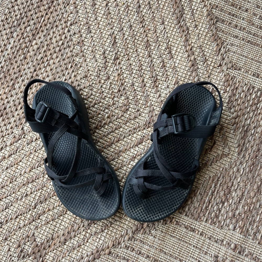 Black Chacos with Toe Strap